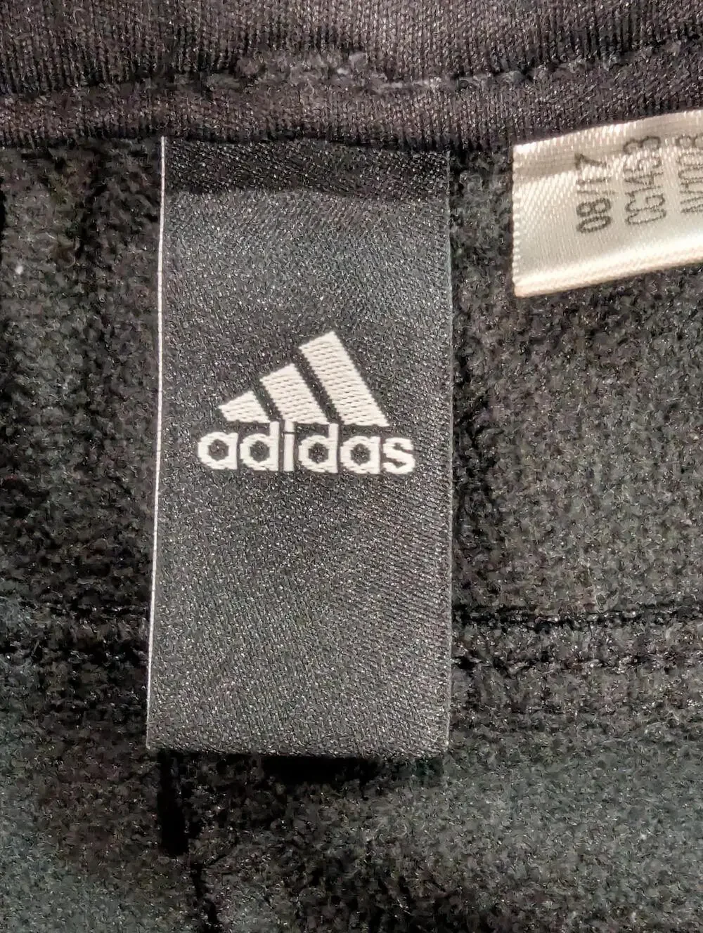 Adidas Sweatpants Mens L Black Fleece Elastic Waist Drawstring Pockets Athletic